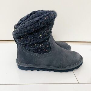 BearPaw Navy Slouchy Knit Winter Boots Shoes